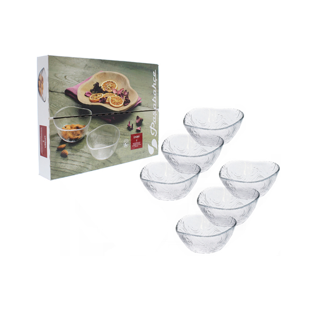 ENSALADERA PASABAHCE LINDER  6 PCS 115MM (10653) TRANSPARENTE