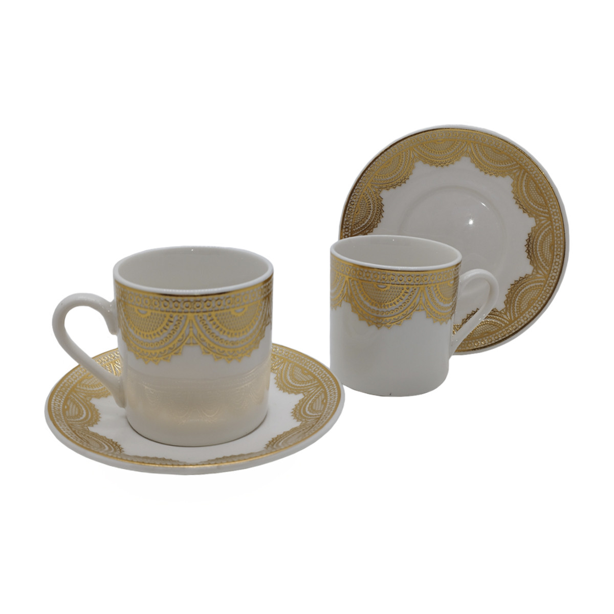 JUEGO C101 DE TAZA DE CAFE 6 TAZAS 6 PLATOS COFFEE 12 PCS