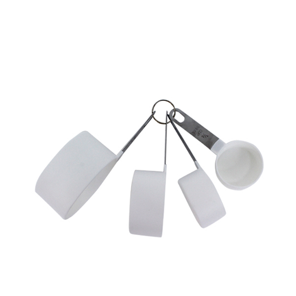 TAZAS MEDIDORAS 4 PZAS 53.5X43X58CM (N21-03118) BLANCO/PLATEADO