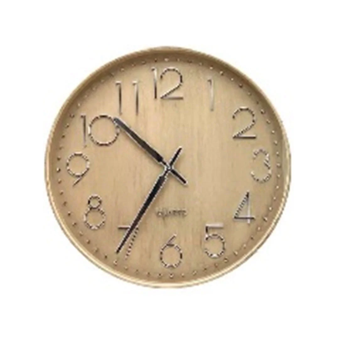 RELOJ DE PARED 20" 602-05399 CREMA/PLATEADO