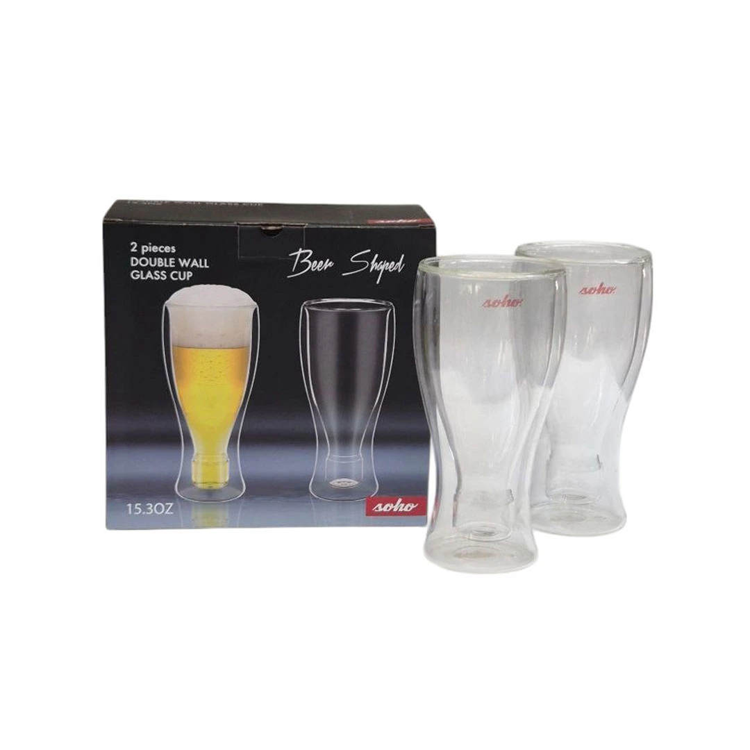 VASOS DE VIDRIO DE 450ML / SET DE 2 PZAS-48688