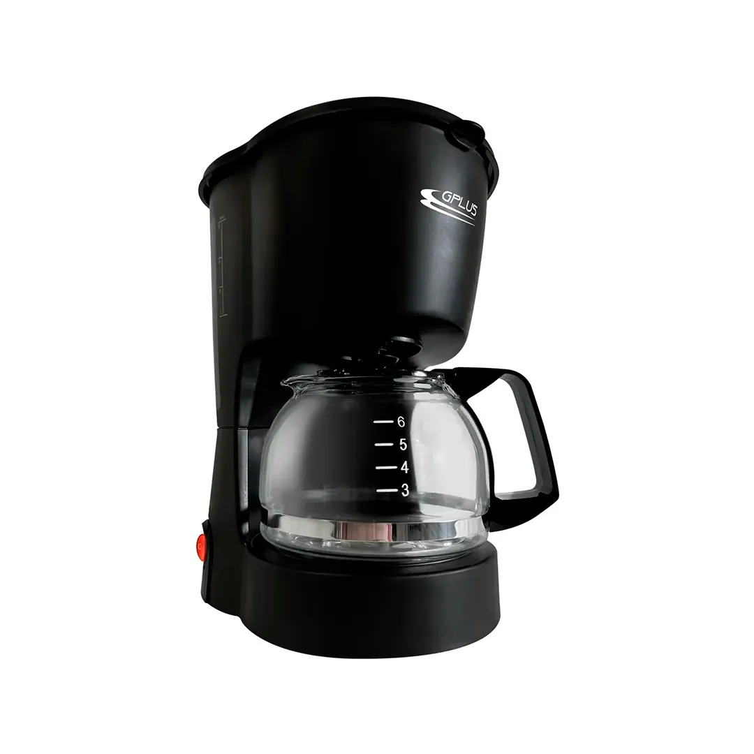 CAFETERA GPLUS GP-CAF6T  JARRA VIDRIO 6 TAZAS 110V NEGRO GPME002329