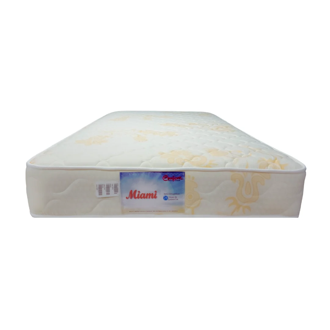 COLCHON CONFORT MIAMI 100X190 S/ORT SIN PILLOW 24 MESES