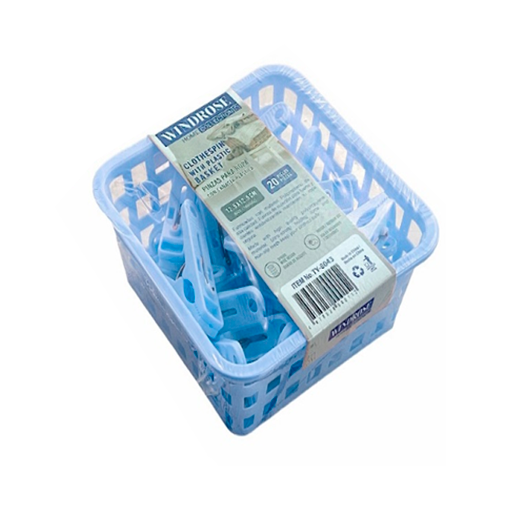HORQUILLAS WINDROSE C/CANASTA 20 PZAS 12.5X12.5 (TY8043) AZUL/ROSADO