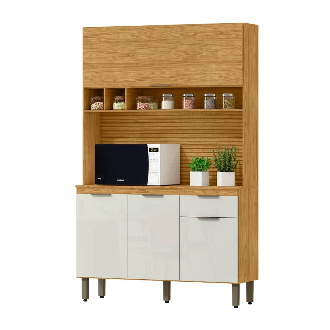 COZINHA COMPACTA LIZ MARROCOS/OFF WHITE 2 CAJAS CCO38