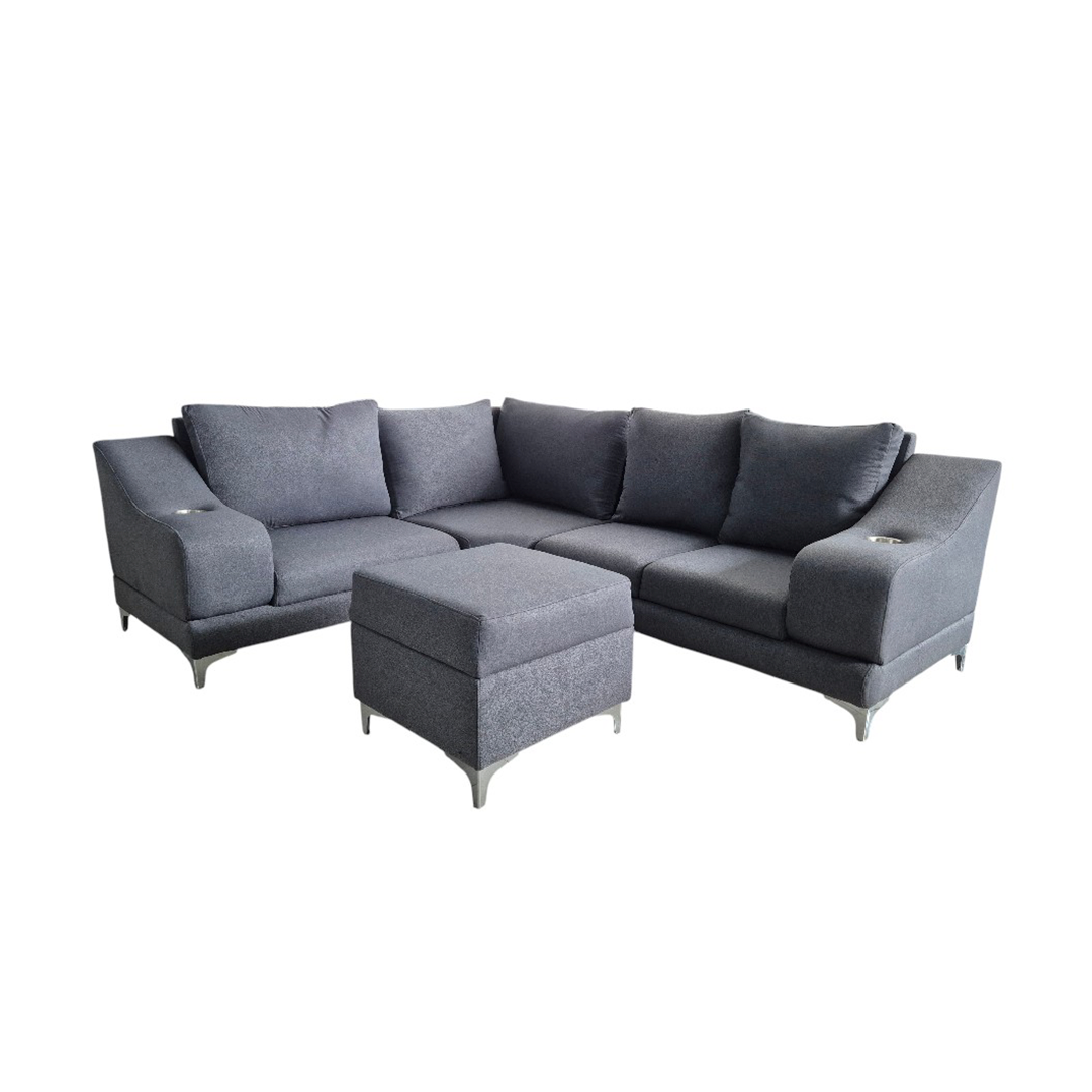 MUEBLE 4PZAS COLOR GRIS C/PORTAVASO