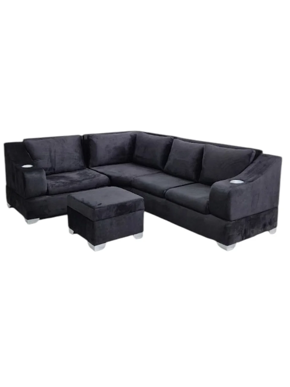 MUEBLE 4PZAS COLOR NEGRO C/PORTAVASO