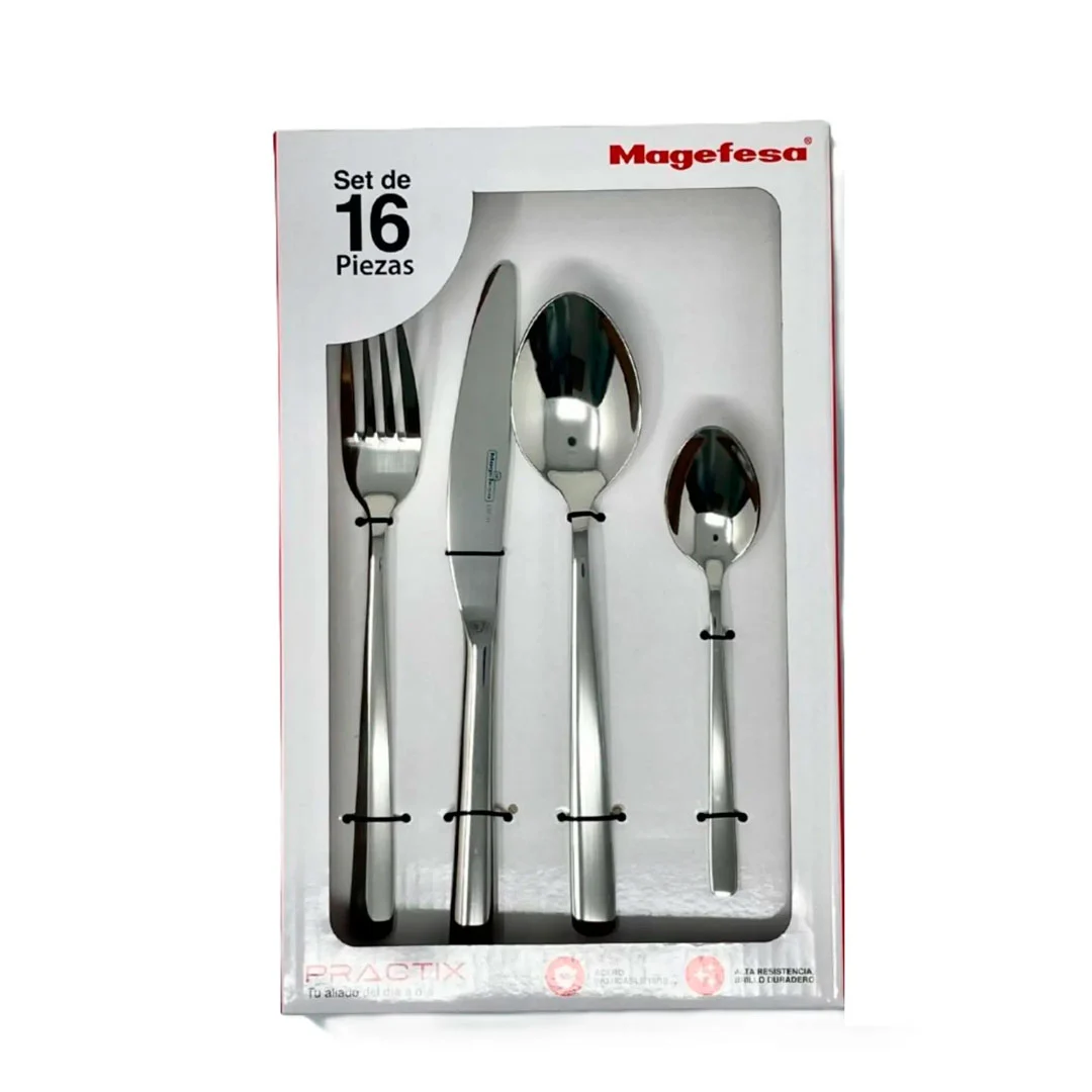 JUEGO DE CUBIERTOS MAGEFESA 16 PZAS - PRACTIX 31522