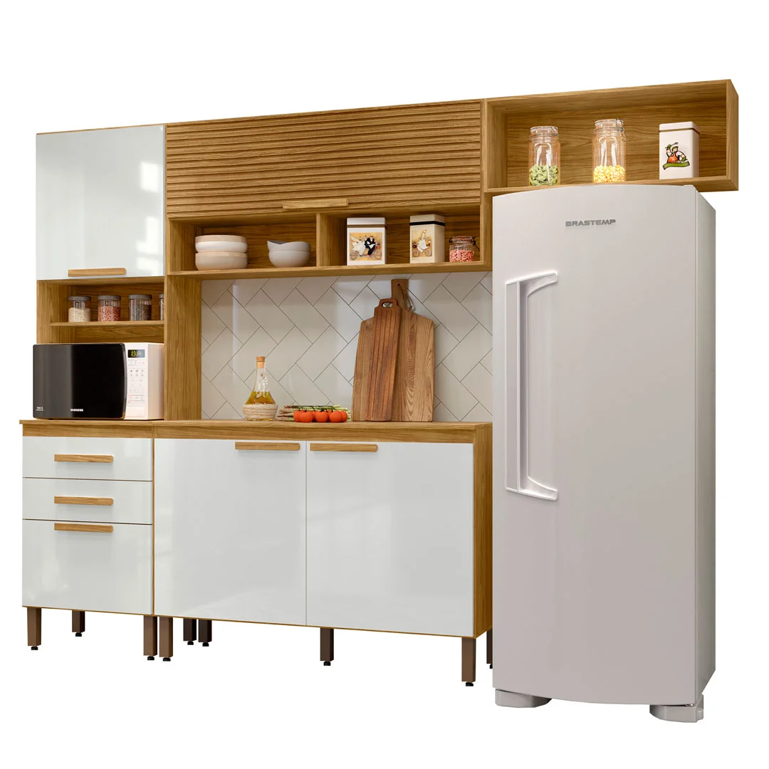 COZINHA COMPACTA SARA MARROCOS/OFF WHITE 4 CAJAS CCO43