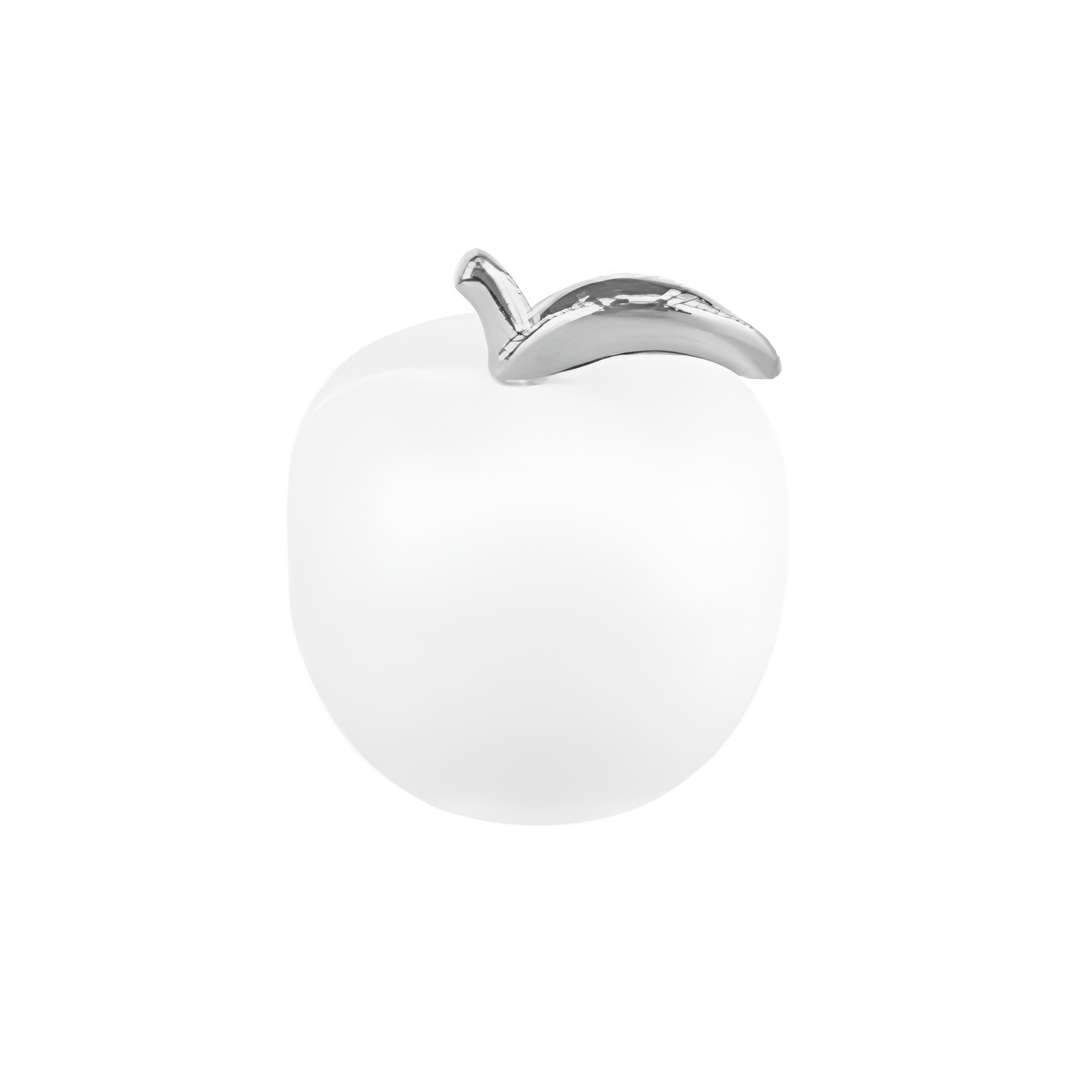 ADORNO MANZANA 16X16CM 704-2403579 BLANCO/PLATEADO