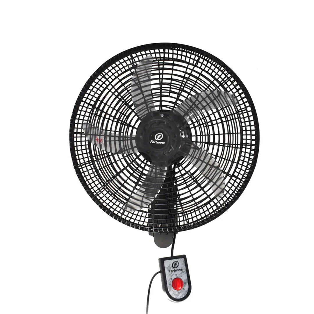 VENTILADOR 18" FORTUNNE PARED C/ 5 ASPA NEGRO N39