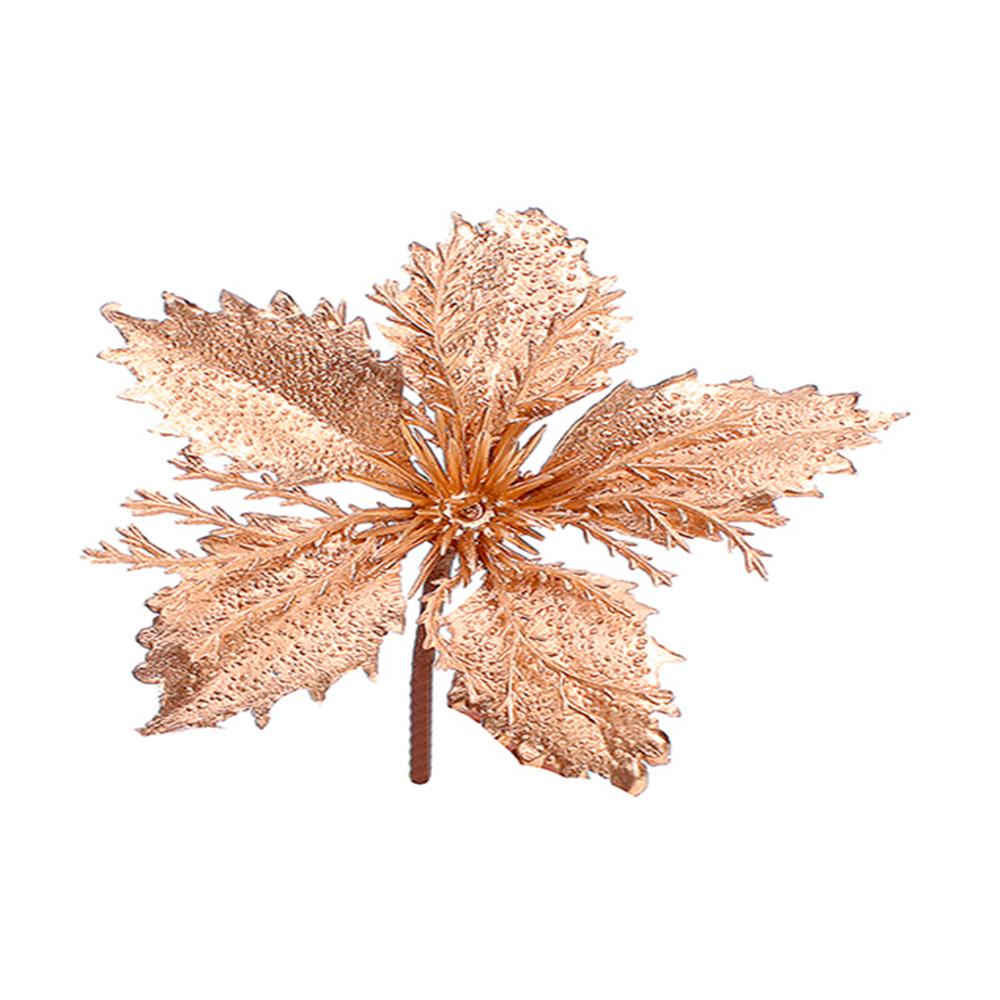 ADORNO PONSETIA 4 UNI 7CM  (831-AMX006-1750B) DORADO