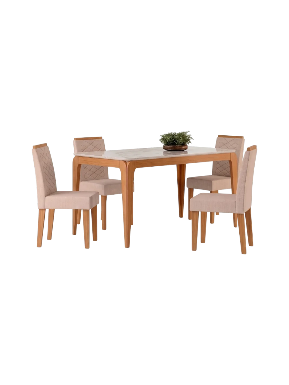 JGO COMEDOR AUREA 4PTOS (36420-1505) YPE-OFF WHITE 6 CAJAS
