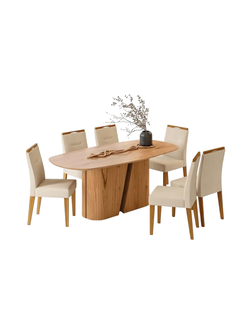 JGO COMEDOR YASMIN 6PTOS (36492-426) CINAMOMO-CINAMOMO 5CAJAS
