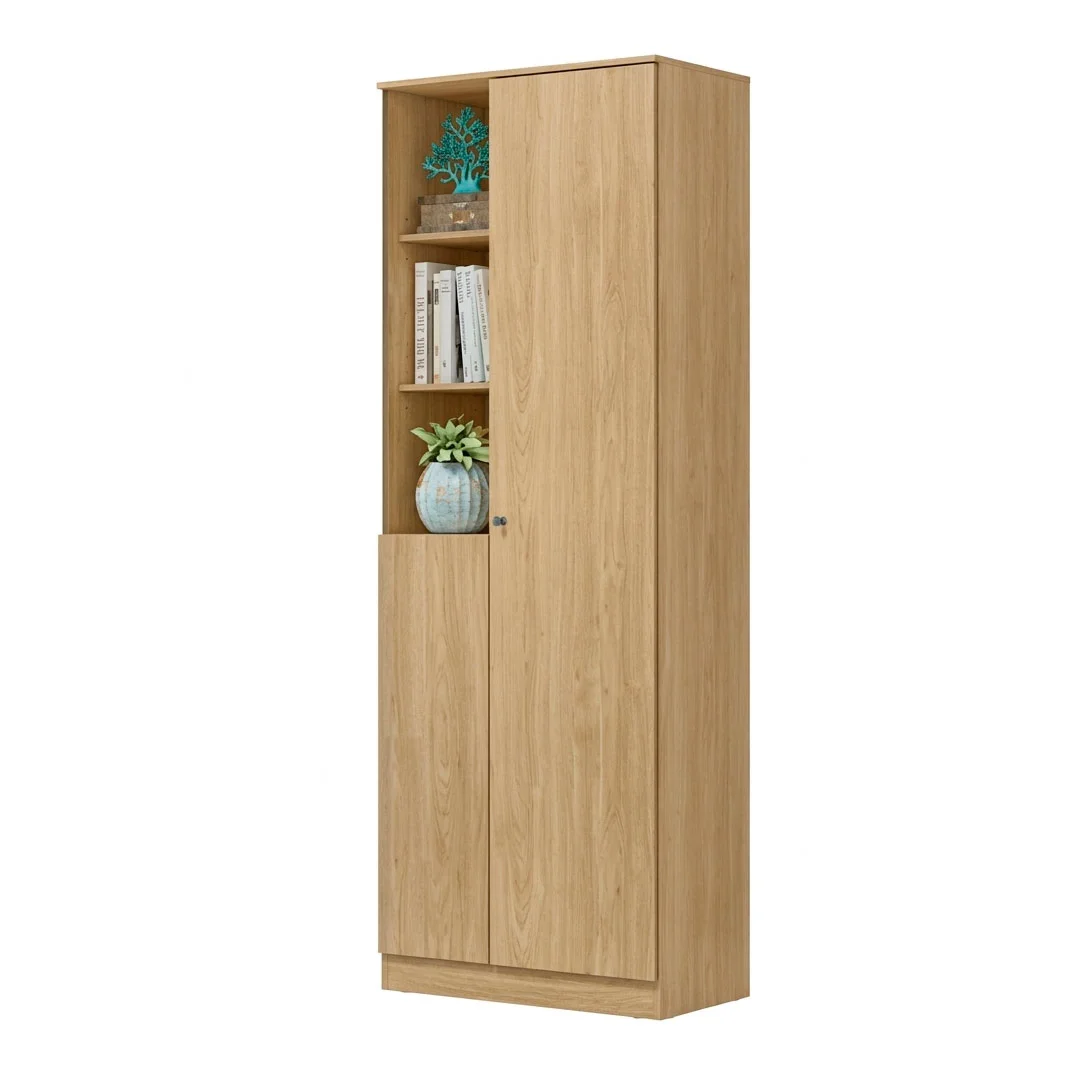 ROPERO MULTIUSO LINCE 2 PTAS MU001 (266282) CASTAÑO/CASTAÑO (1 CAJA)