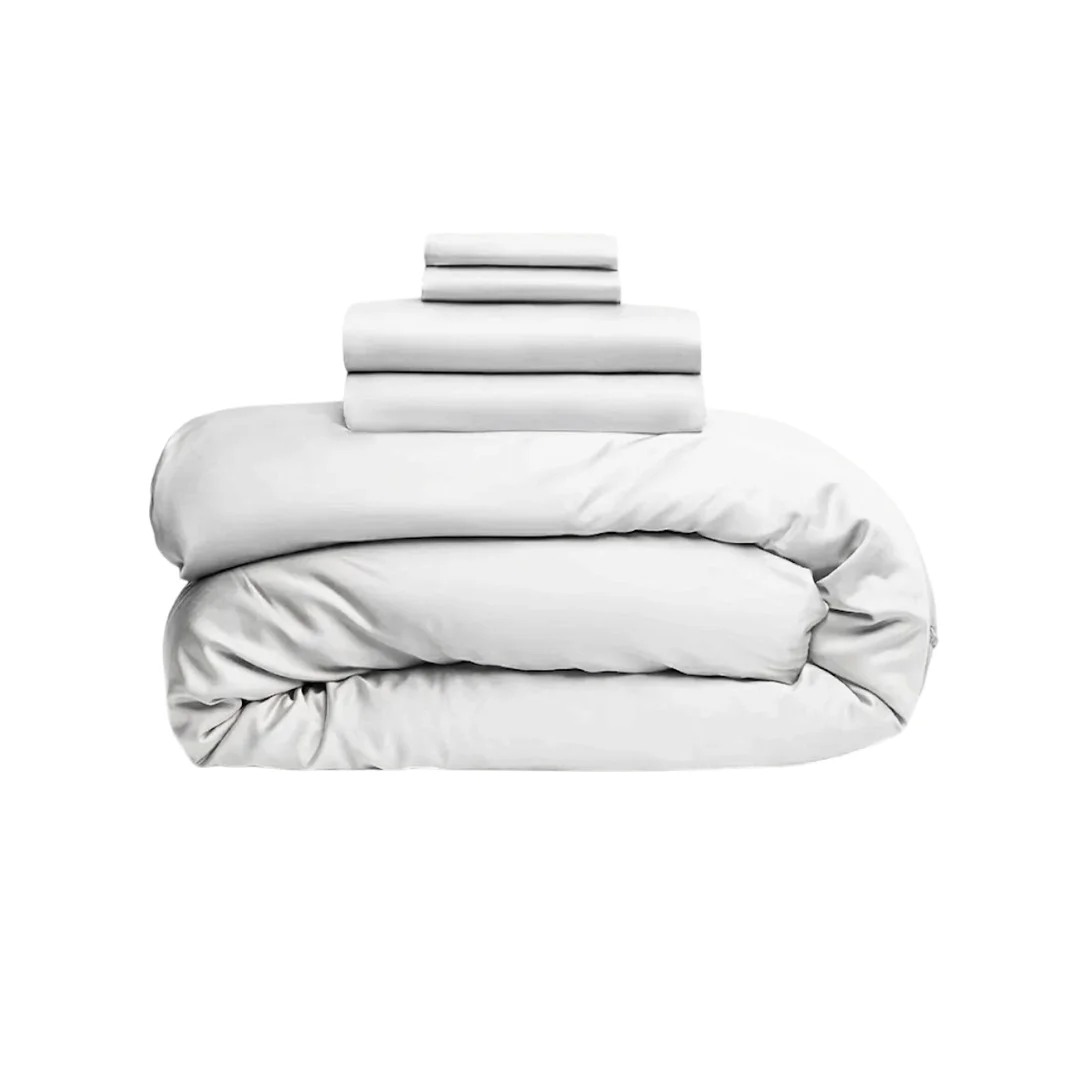 JUEGO DE EDREDON + SABANA ABRIGO 7 PIEZA KING WHITE