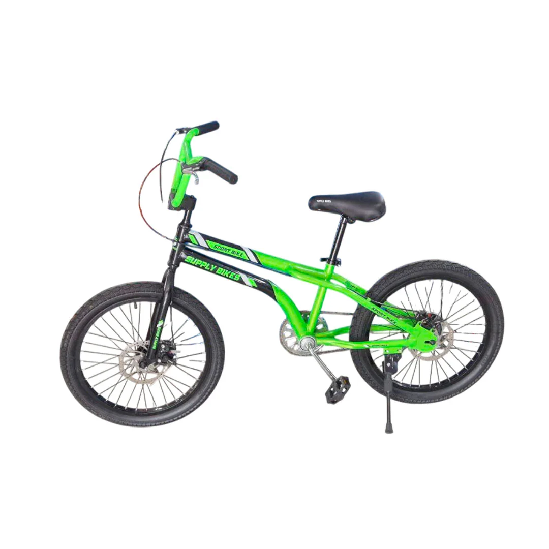 BICICLETA RIN 20 CROSS VERDE/NEGRO BMX SUPPLY