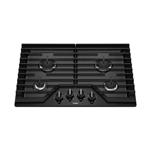 TOPE 30" WHIRLPOOL WCG55US0HB00 4 QUEMADORES A GAS NEGRO