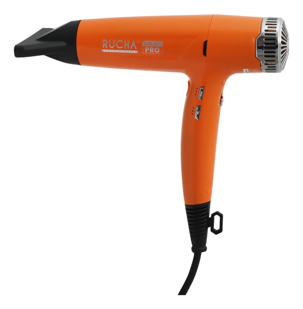 SECADOR D/CABELLO RUCHA AIRJET PRO 70000 05-03-0042 NARANJA Y PLATEADO
