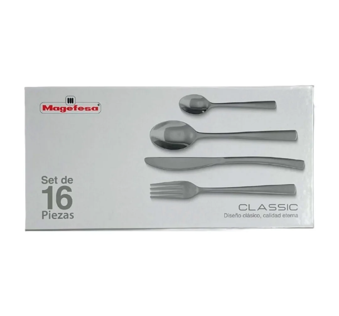 JUEGO DE CUBIERTOS MAGEFESA 16 PZAS  - CLASSIC 31512