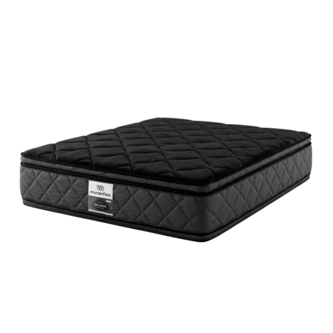 COLCHON MUNDOFLEX BELLAGIO 160x190 QUEEN DODLE PILLOW ORT 12 AÑOS