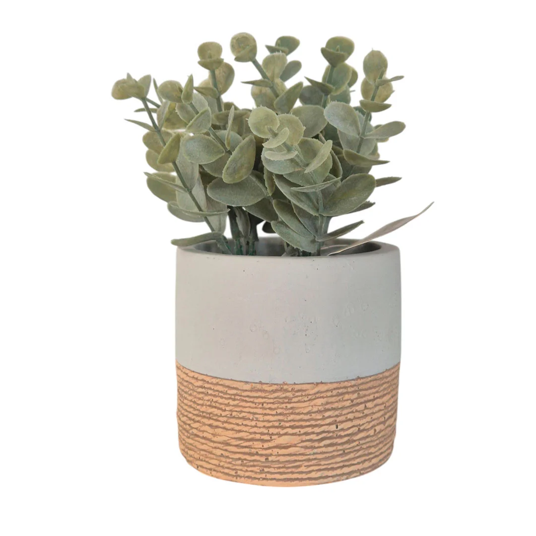 PLANTA ARTIFICIAL 12X12X17CM 718-2403553 VERDE/CREMA/GRIS