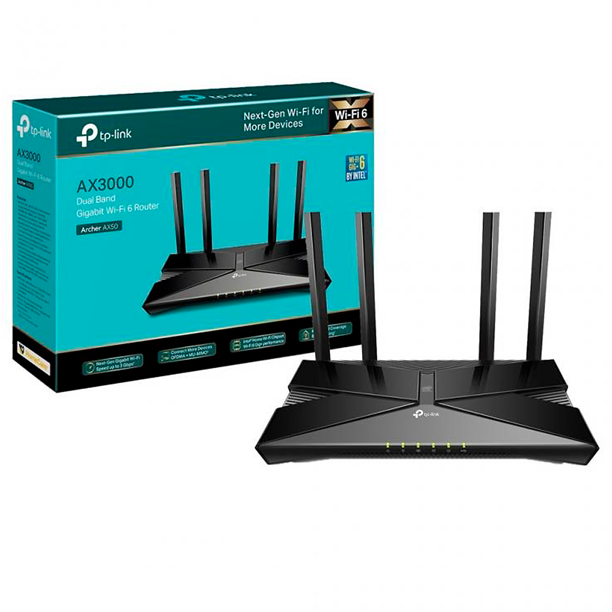 ROUTER TP LINK AX3000 DUAL BAND ARCHER AX50 GIGABIT WI FI 6