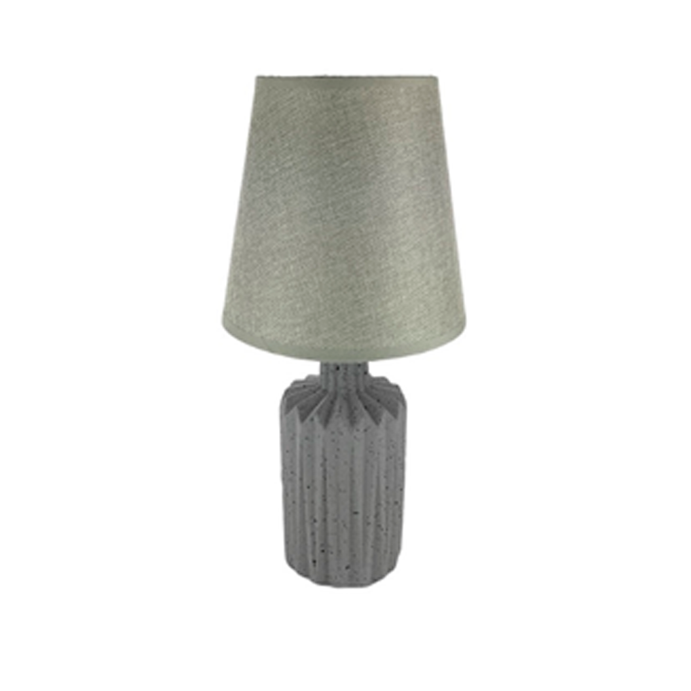 LAMPARA DE MESA 32.5CM (N22-01399) GRIS/CREMA 2 CAJAS
