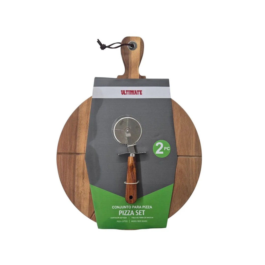 TABLA P/ PIZZA 2PZAS 46X34X1.5CM 739-02709 CHOCOLATE/PLATEADO