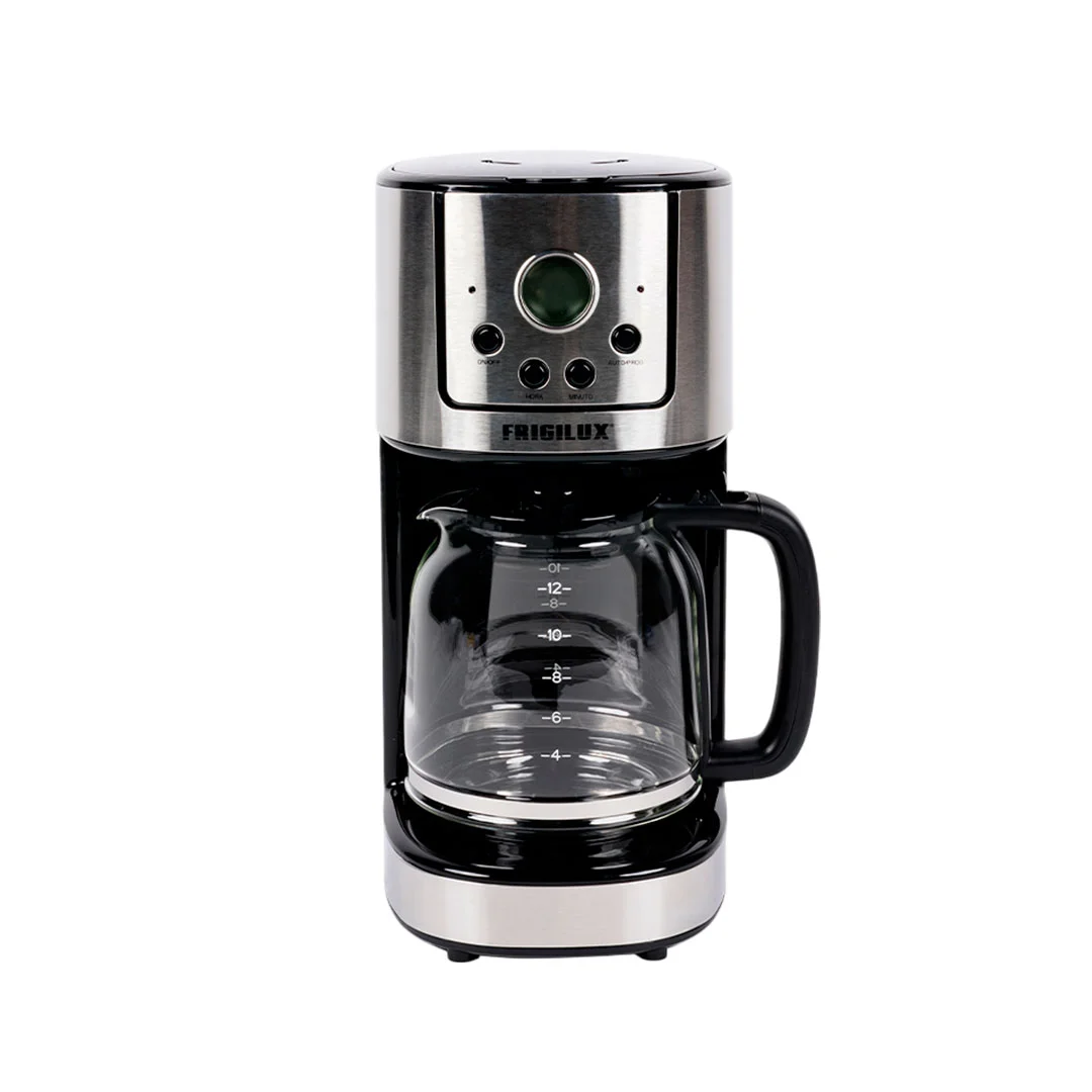 CAFETERA ELECTRICA FRIGILUX CFR-T9409 12 TZAS 900 W. ACERO 1.8 LTS PROGRAMABLE
