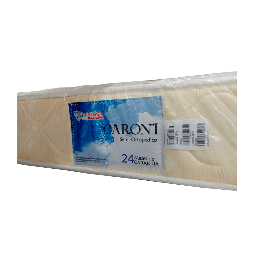 COLCHON CARONI DIVENCA 100X190 SIN PILLOW S/ORT 24 MESES