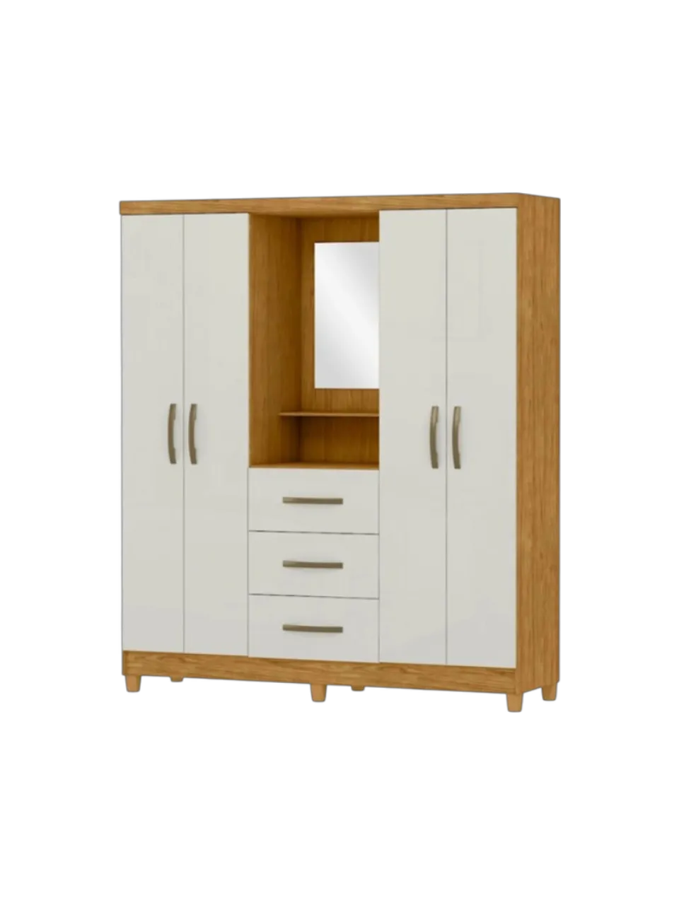 ROPERO CAPELLA C/ESPEJO RG139.E(336854) CINAMOMO/ OFF WHITE (2 CAJA + EL ESPEJO)