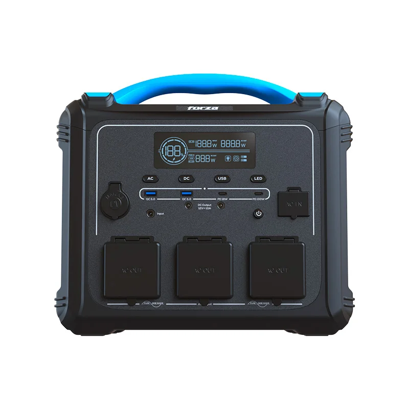 ESTACION DE ENERGIA PORTATIL FPP-T1200W FORZA TITAN SALIDAS AC Y CARGA RAPIDA USB-C