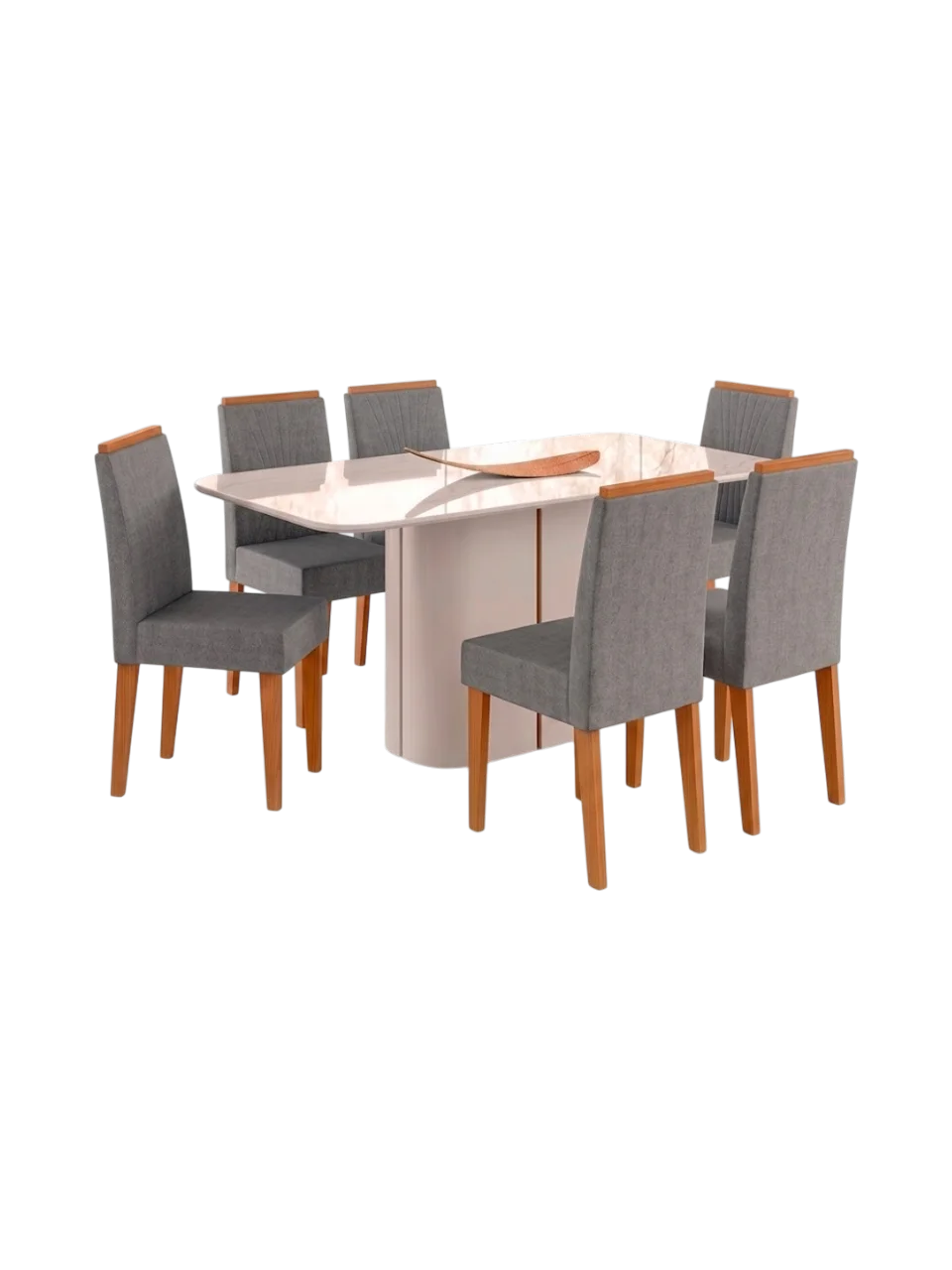 JGO COMEDOR SERENA 6PTOS (36415-1507) OFF WHITE-OFF WHITE 8 CAJAS
