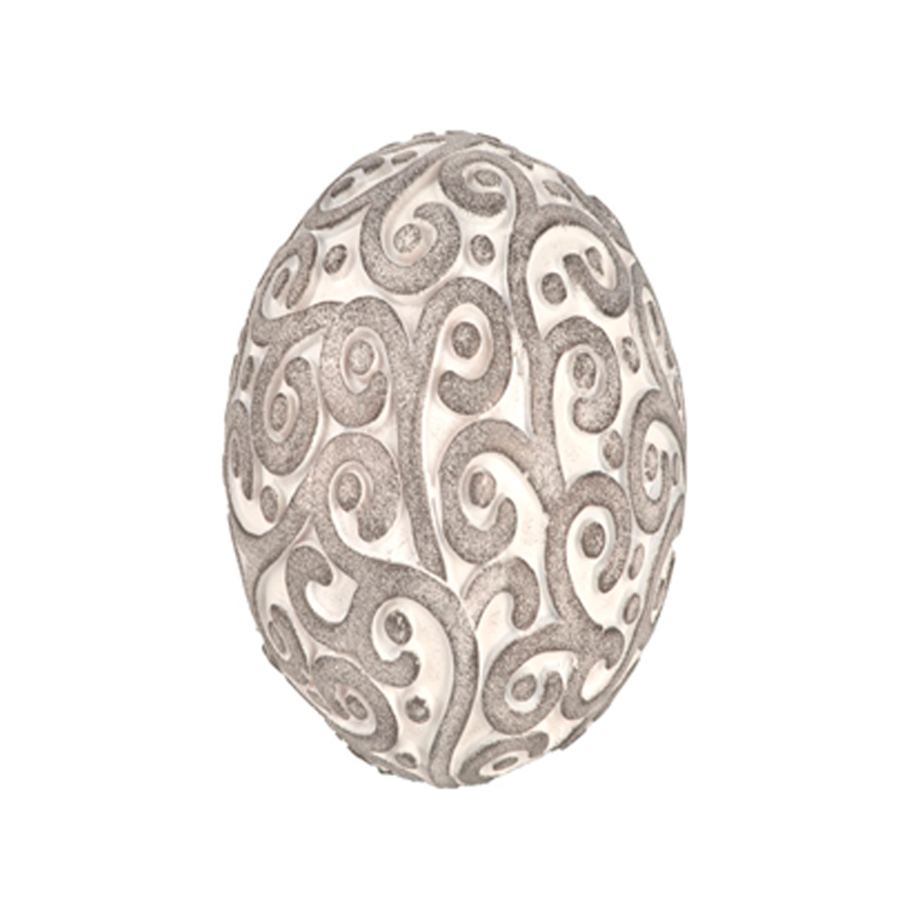 FIGURA DECORATIVA 10X10X10.3CM (796-BC145-034) PLATA