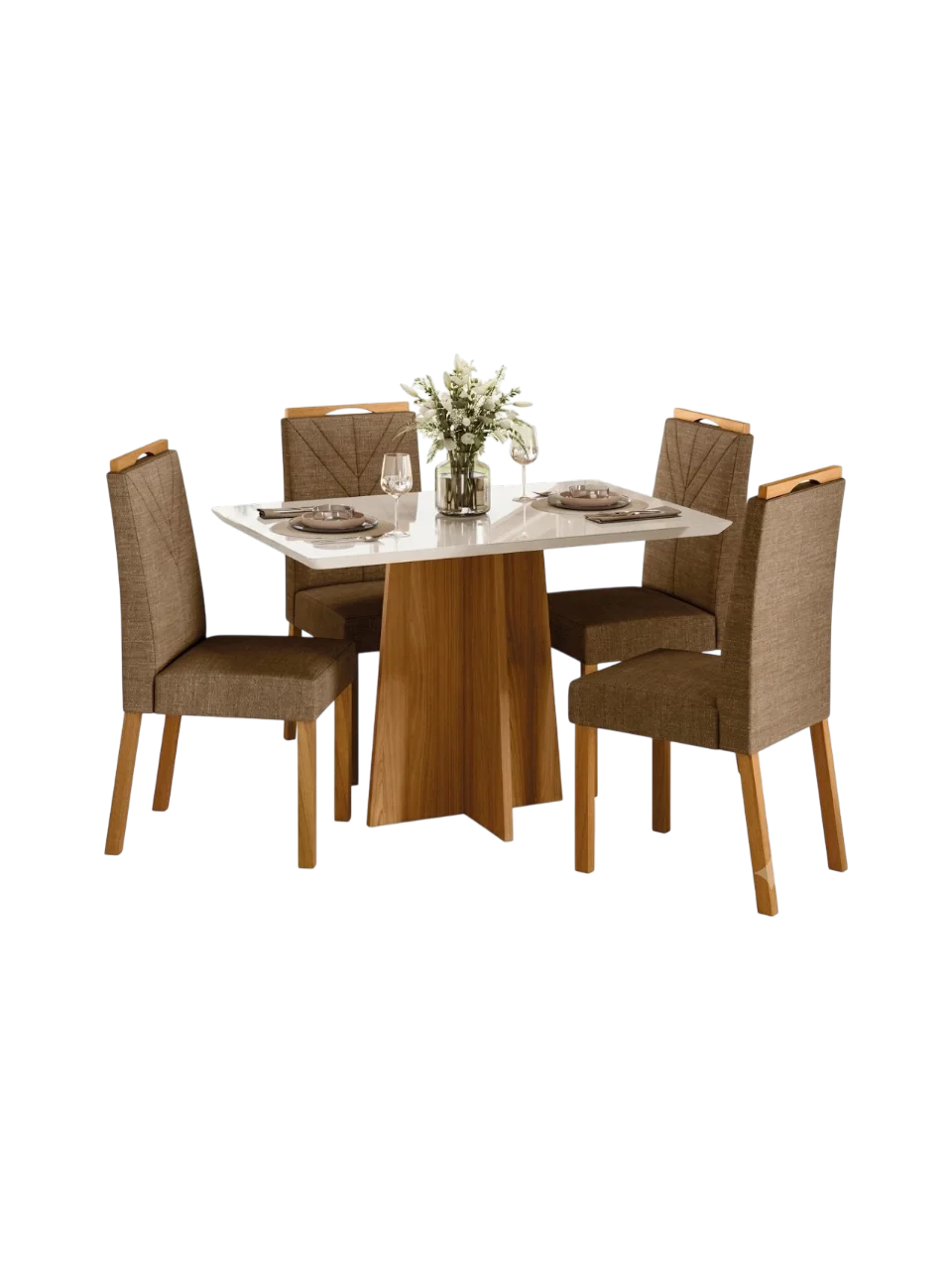 JGO COMEDOR ANITTA 4PTOS (36462-1476) YPE-OFF WHITE 4 CAJAS