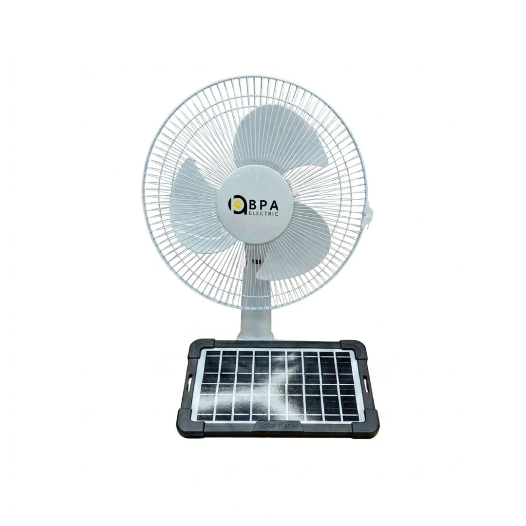 VENTILADOR RECARGABLE BPA ELECTRIC 12" MESA BPA-8012-2 PANEL SOLAR
