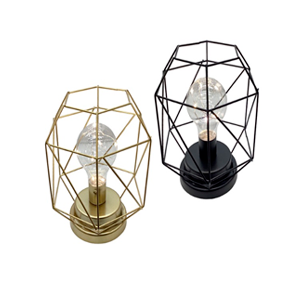 LAMPARA DE MESA LED 15X13X17CM (N21-04931) DORADO/NEGRO