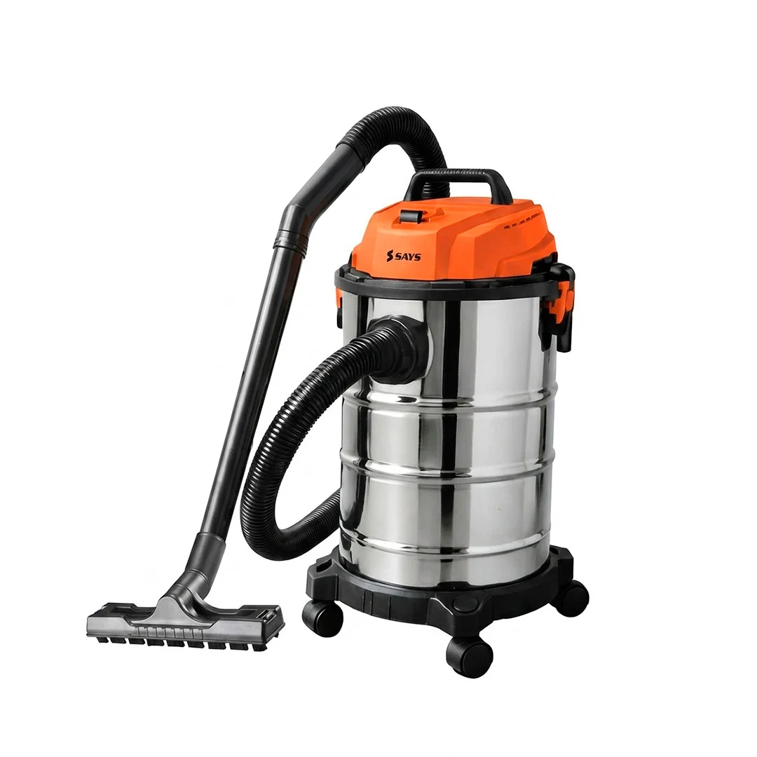ASPIRADORA SECO Y HÚMEDO 20L SAYS ASH-201LAC 1500W CABLE 4.5M 3 VARILLAS EXTENSORAS CEPILLO PARA PISO 110V