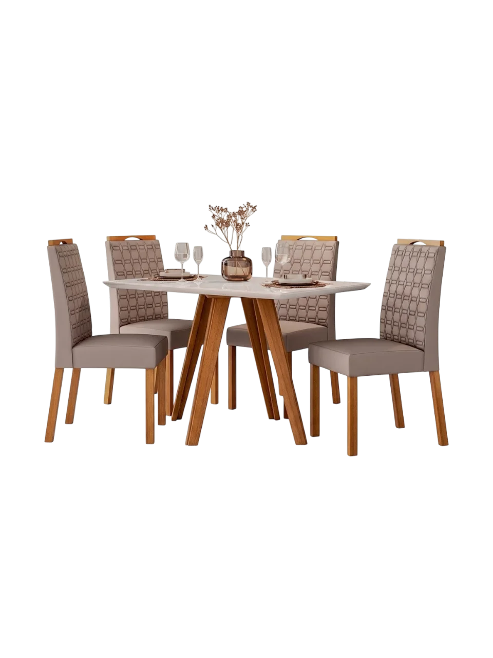 JGO COMEDOR MARIAH 4PTOS (36421-1457) YPE-OFF WHITE 4 CAJAS