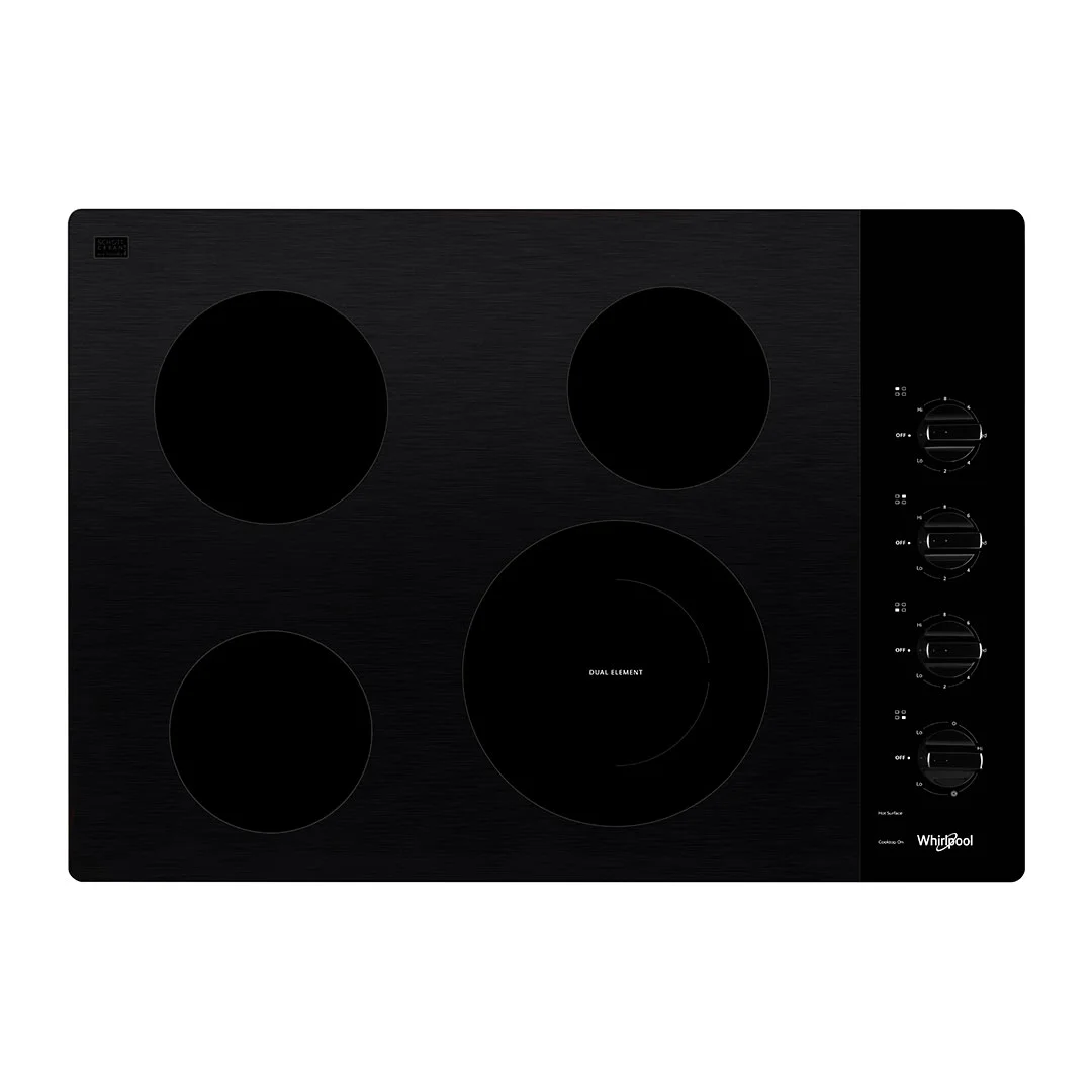 TOPE 30" WHIRLPOOL WCE55US0HB01 4 PERILLA ELECTRICO NEGRO