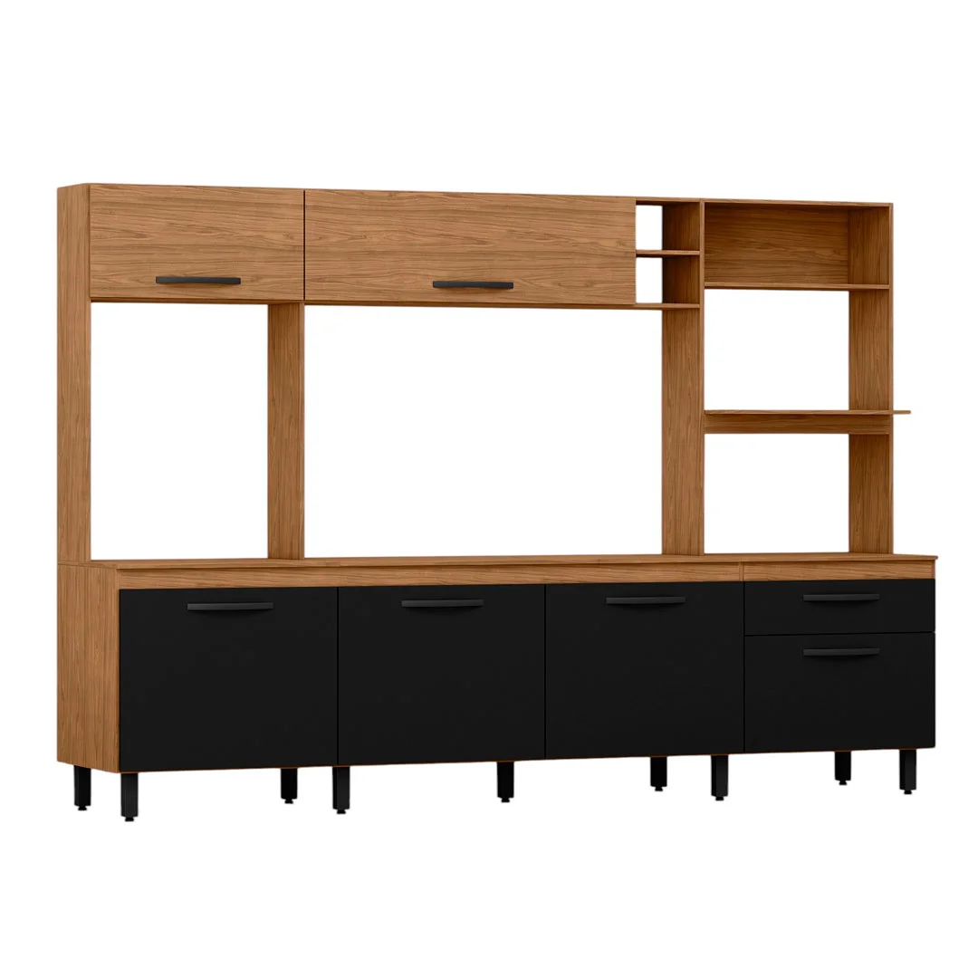 COZINHA COMPACTA ZOE FREIJO/NEGRO 5 CAJAS CCO35