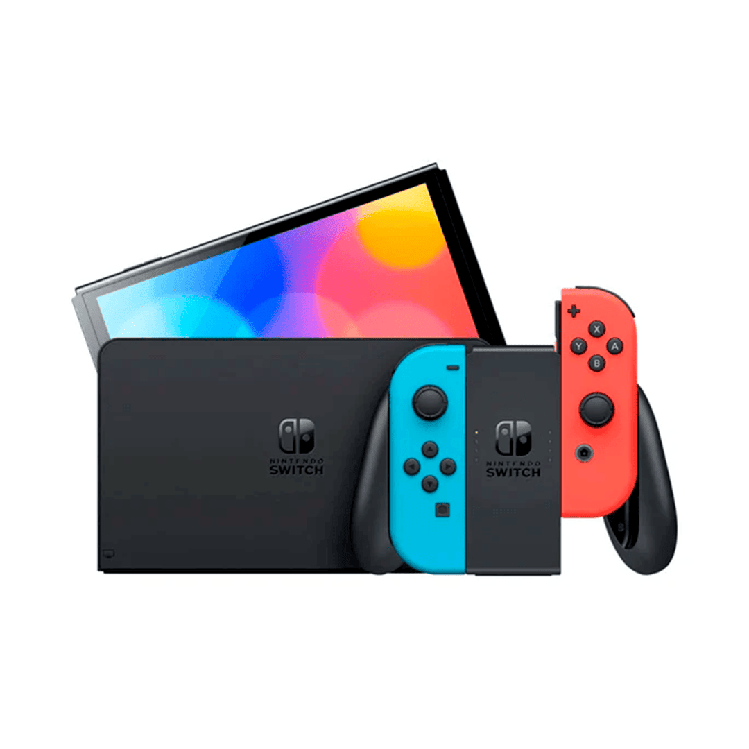 CONSOLA NINTENDO SWITCH OLED NEON TV MODE HANDHELD HDMI BLACK 64 GB