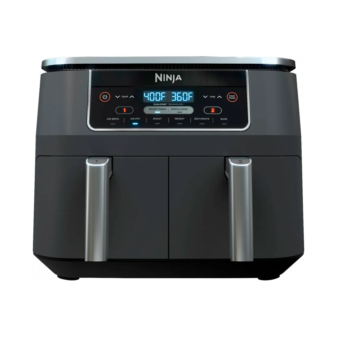  FREIDORA DE AIRE NINJA DIGITAL DZ201 2 CANASTA  3.8LT 1690W NEGRO