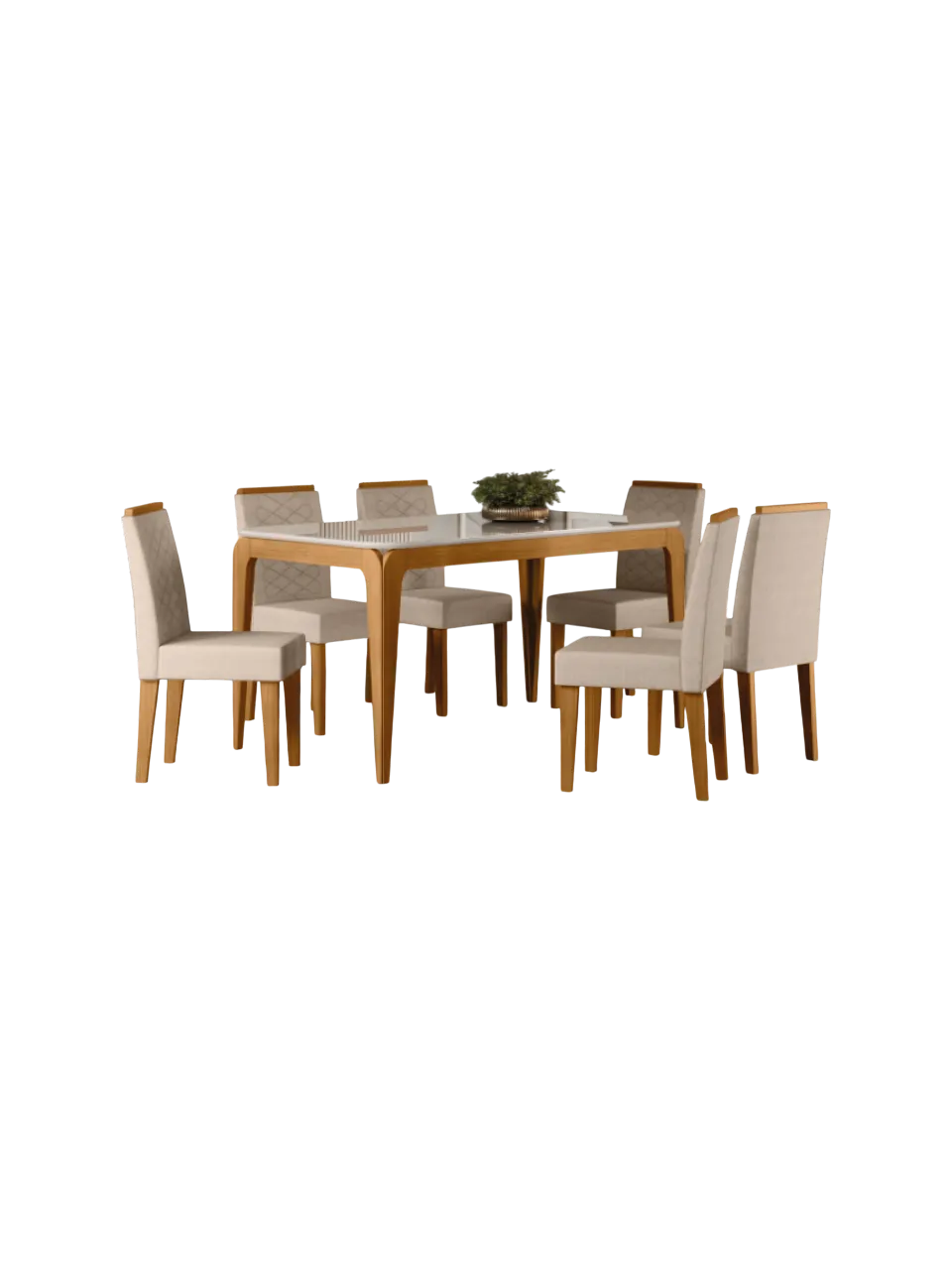JGO COMEDOR AUREA 6PTOS (36485-1505) YPE-OFF WHITE 8 CAJAS